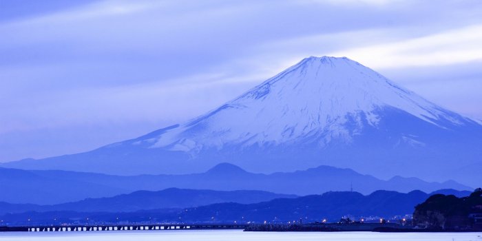 2040x1110 Japan island Honshu mountain Fuji sea ocean landscapes volcano sky