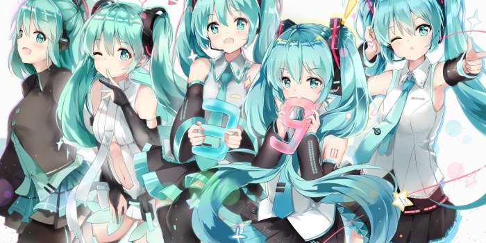 1920x1200 Download 1920x1200 Hatsune Miku, Wink, Cute, Vocaloid Wallpapers for
