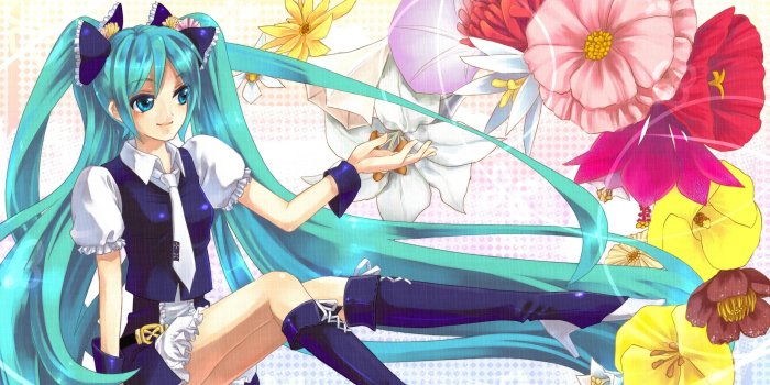 2560x1440 Hatsune Miku Cute HD wallpaper