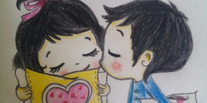 1224x1632 Colour Sketch Romantic Love Couple Full Hd Wallpaper - Cute Cartoon