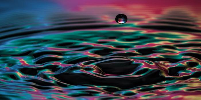 2560x1080 Download wallpaper 2560x1080 drop, liquid, spray, color, splash dual