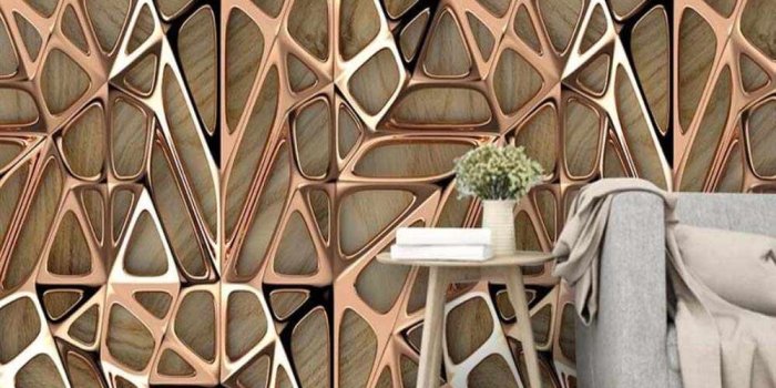 1000x1000 3D Abstract Geometric Wallpaper Murals Rose Gold Home Wall Mural Decals  Wall Paper Rolls Printed Photo Stereo Wallpapers Custom