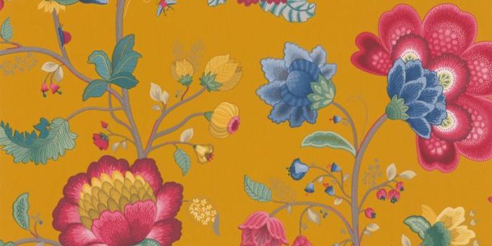 815x1000 Floral Fantasy Mustard Yellow wallpaper by Pip Wallpaper | For the