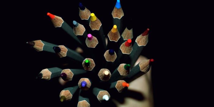 2688x1562 Multicolorpencils On The Black Screen Wallpapers HD / Desktop and