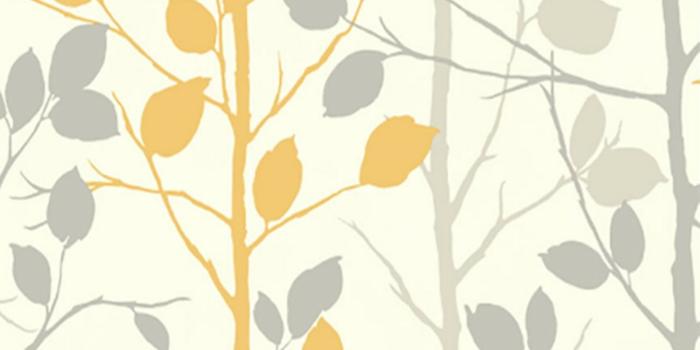 1600x1600 Arthouse Mustard Yellow Grey Woodland Forest Trees Branches Wallpaper 630705