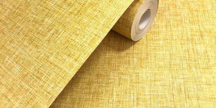 1000x1000 Arthouse Linen Texture Wallpaper - Mustard Yellow 676009 | Decor
