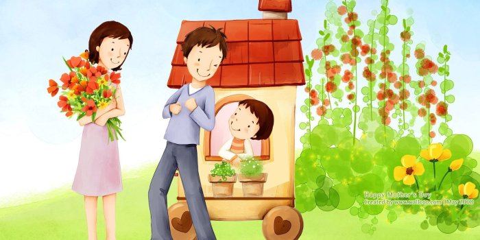 1680x1050 Family Cartoon Wallpapers | imagini haioase in 2019 | Happy family