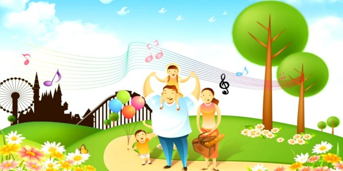 1579x869 Cartoon Family Wallpaper | Tab Wallpapers
