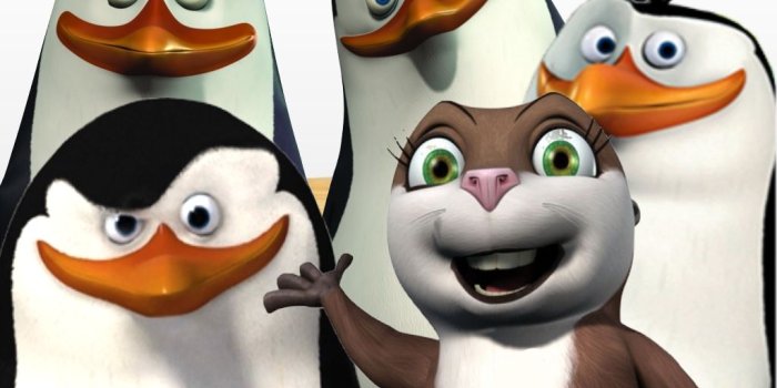 1024x768 Penguins of Madagascar Family Cartoon HD Wallpaper Image for Tablet