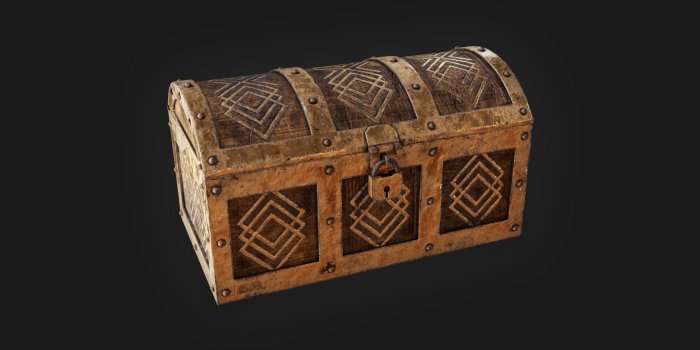 1920x1080 Ancient Treasure Chest 02 3D Model