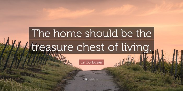3840x2160 Le Corbusier Quote: “The home should be the treasure chest of living