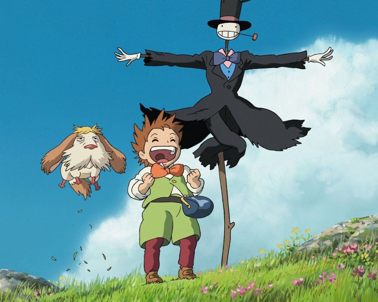 1280x1024 Howls Moving Castle Markl Turnip Head Prince Justin Boy Dog