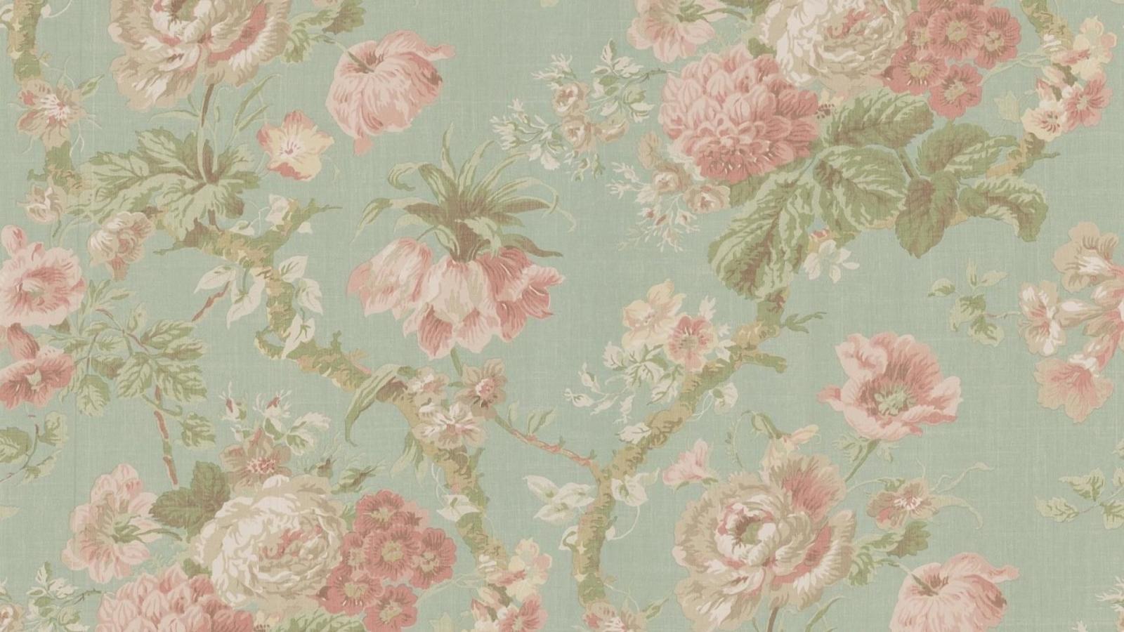 1920x1080 1920x1080 Wallpapers For > Retro Floral Desktop Wallpaper | Dita