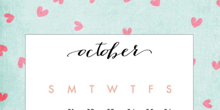 1017x1617 October 2018 iPhone Calendar Wallpapers | Max Calendars