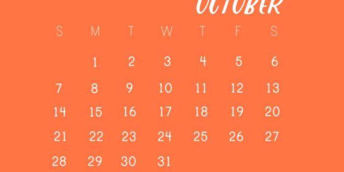 776x1275 October 2018 iPhone Calendar Wallpapers | Max Calendars