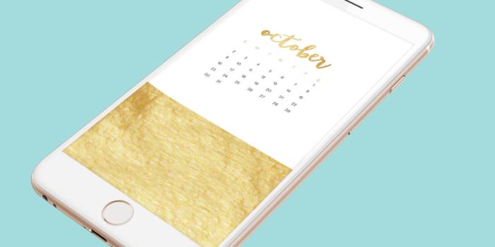 1024x1024 Free October wallpaper calendars for smart phone or desktop