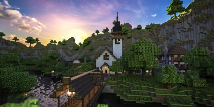 1680x1050 Get 2560x1440 games minecraft minecraft home at sundown wallpaper