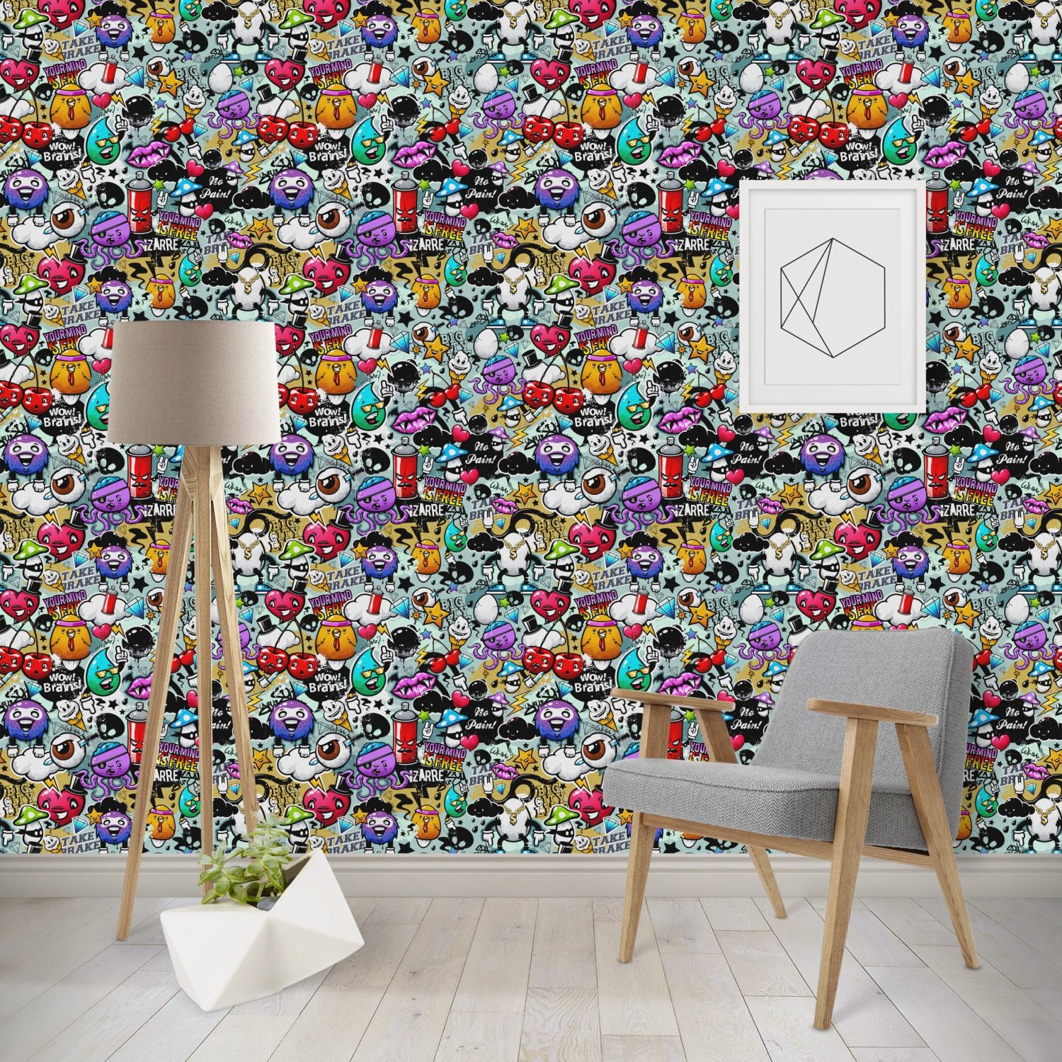 1500x1500 Graffiti Wallpaper & Surface Covering (Peel & Stick - Repositionable)
