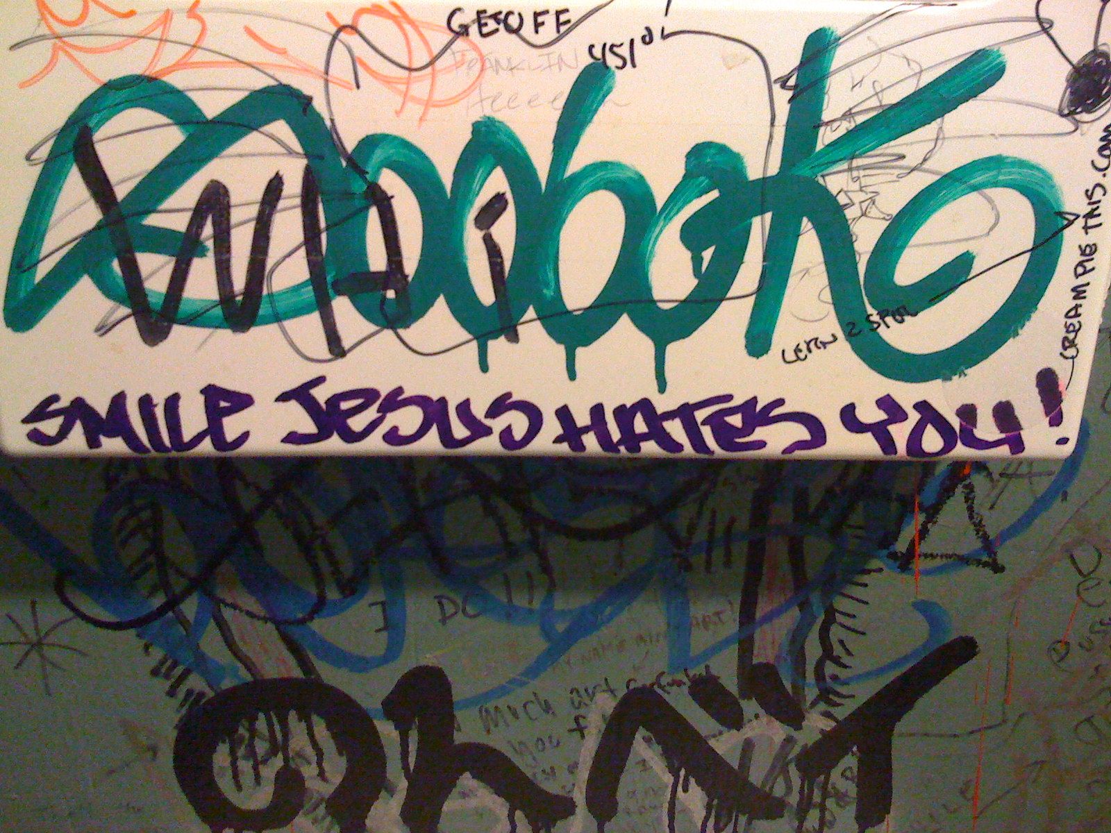 1600x1200 File:Anti-Christian-graffiti.jpg - Wikimedia Commons