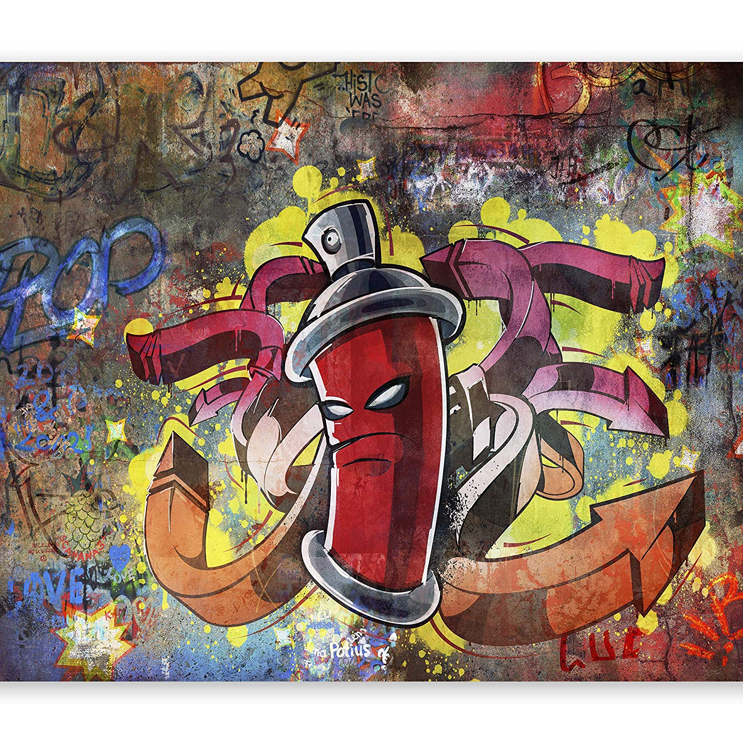 1500x1500 Wallpaper 100x70 cm - Non-woven - Murals - Wall - Mural - Photo - 3D -  modern - Graffiti 10110905-1