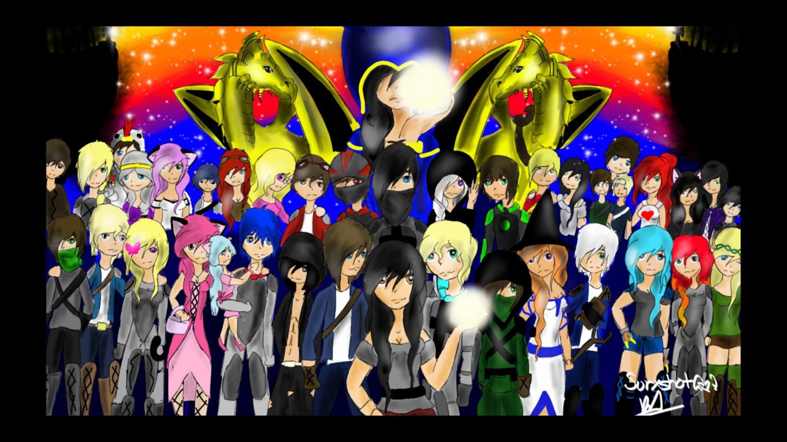 2560x1440 Wallpaper Aphmau Group Anime