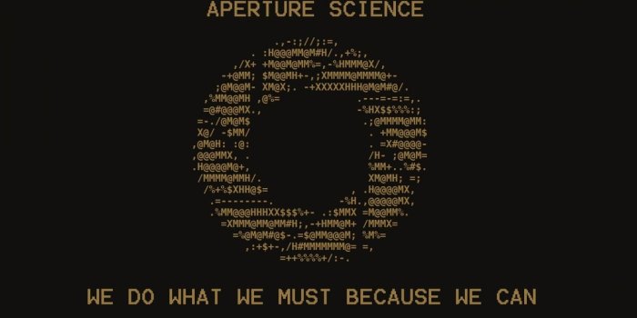 1440x900 Download Portal - Aperture Science ASCII Motto HD Wallpaper