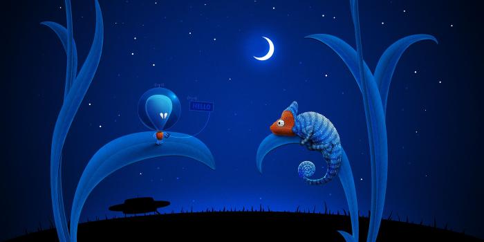2560x1600 Download Alien moon and chameleon - Desktop laptop wallpaper for