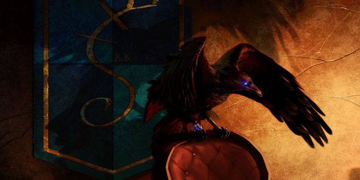 1920x1080 Download 1920x1080 Wallpaper Raven, Crow, Sitting On Chair, Art