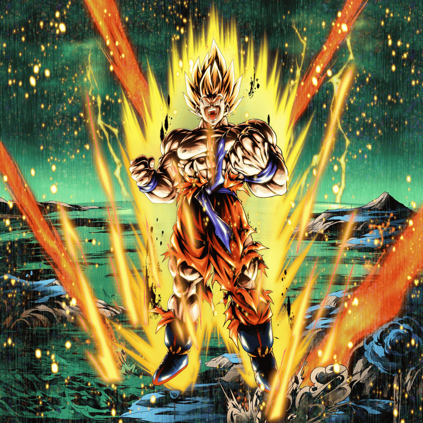 2048x2048 Super Saiyan Goku Art Wallpaper : Dragonballsuper