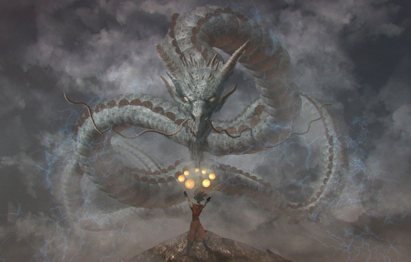 1332x850 Wallpaper dragon, anime, art, Dragon Ball Z, dragon ball images for