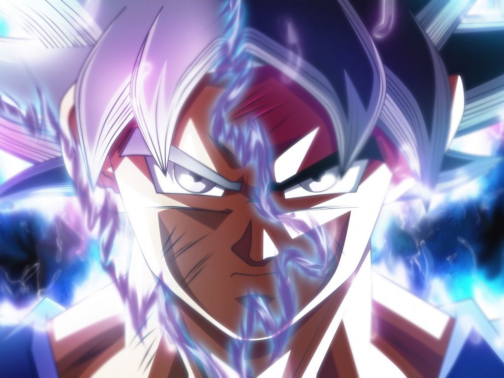1024x768 Desktop Wallpaper Goku, face-off, ultra instinct, dragon ball super