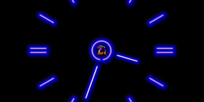 1072x800 Windows Wallpaper Live Screensaver | 7art Fluorescent Clock