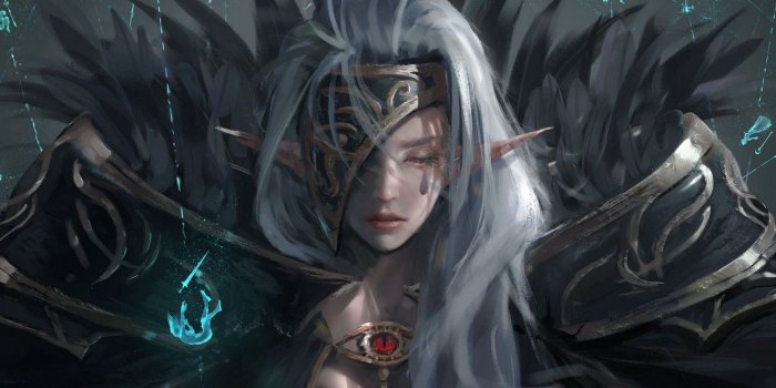 1332x850 Wallpaper girl, magic, elf, anime, warrior, armor, dungeon and