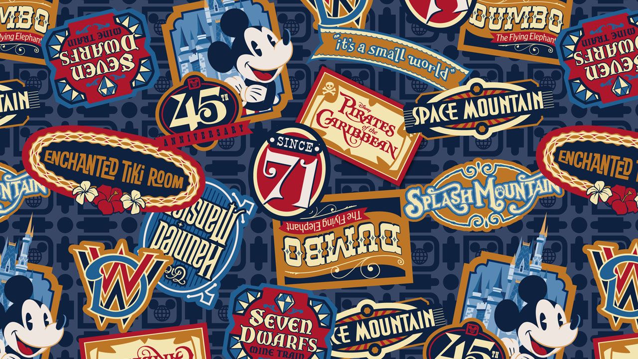 1280x720 First Look at Magic Kingdom 45th Anniversary Merchandise Artwork
