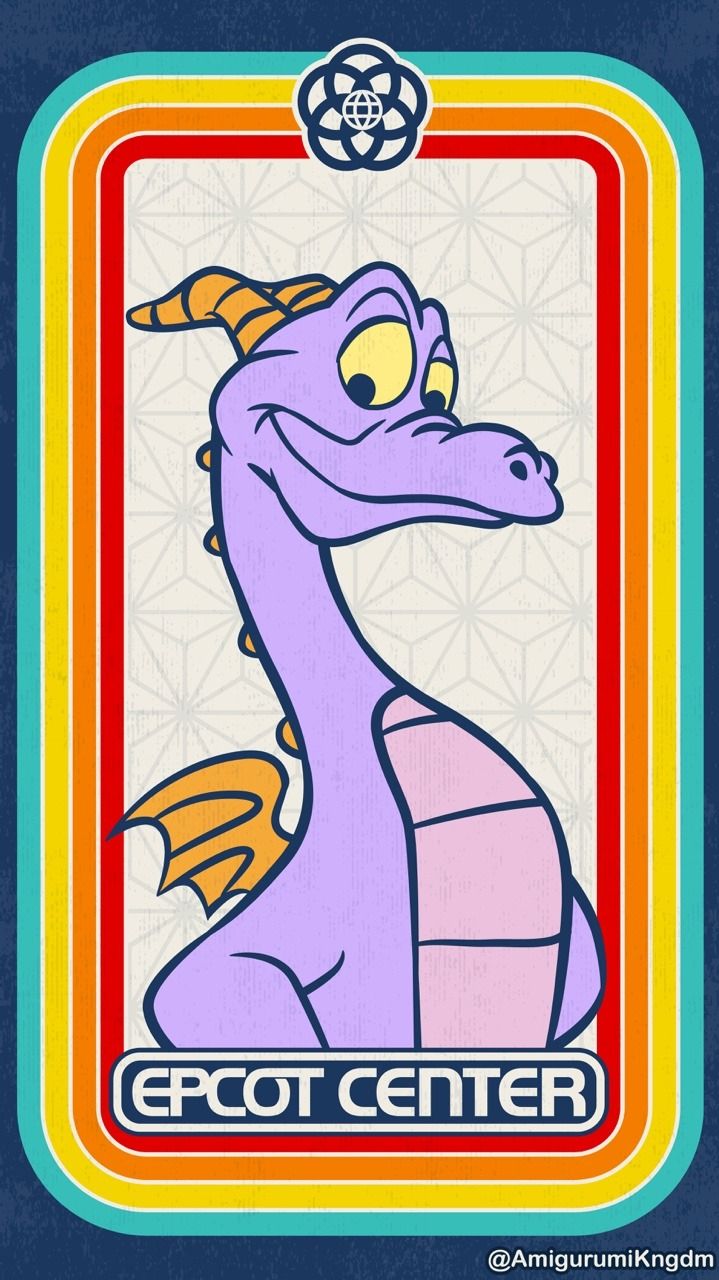 719x1280 Jou's Walt Disney World Designs — Retro Rainbow Figment