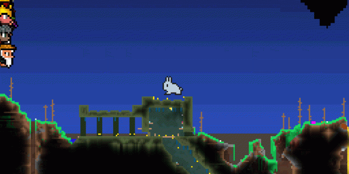 1024x768 My Bunny Pixel Art : Terraria