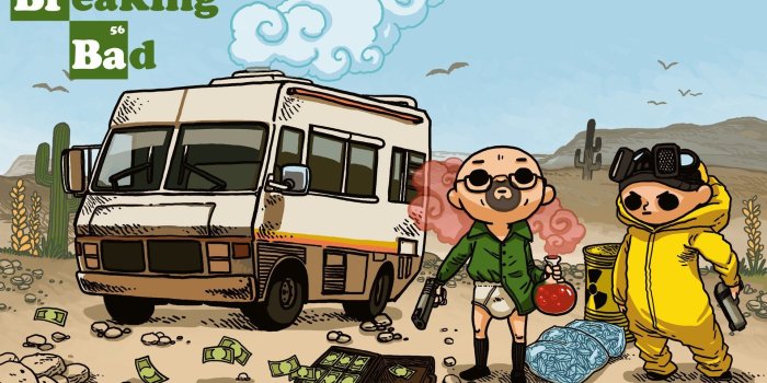 1920x1200 Awesome Cartoon Breaking Bad Wallpaper [1920x1200] (From the same