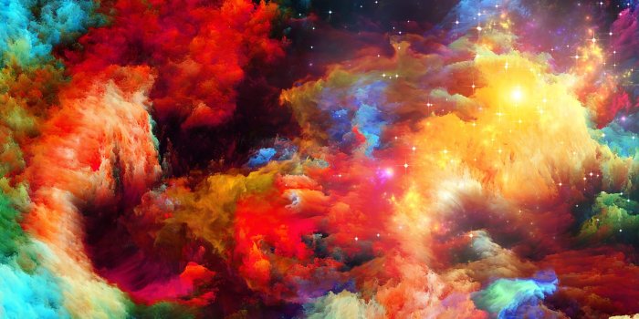 2560x1920 Wallpaper Colorful space, abstract design, stars 2560x1920 HD
