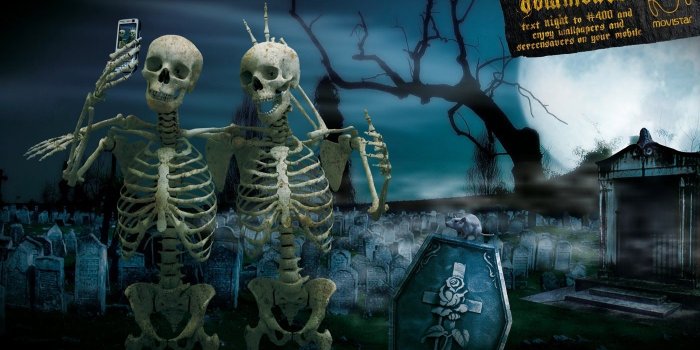 1400x906 Halloween Skeletons Wallpapers