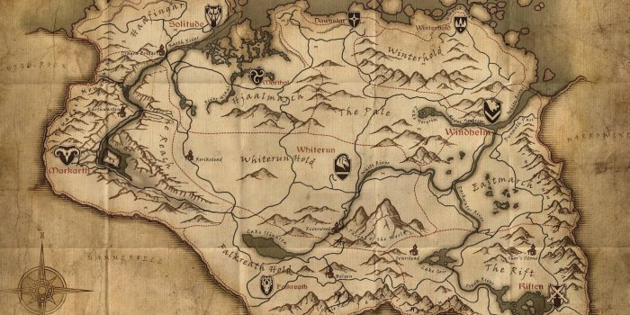 2304x1728 Skyrim Map Wallpapers
