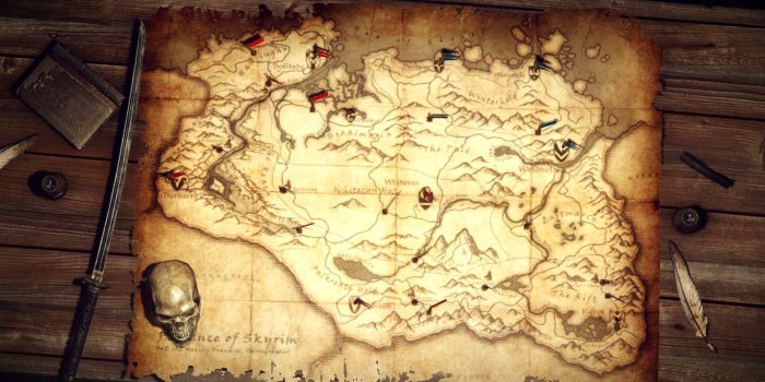 1920x1080 Skyrim Map Wallpapers