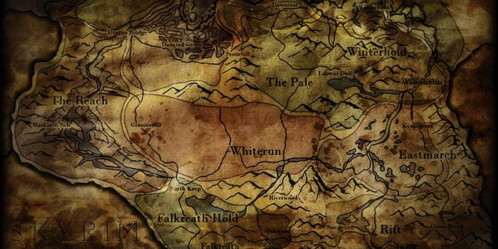 1920x1080 Skyrim Map Wallpapers