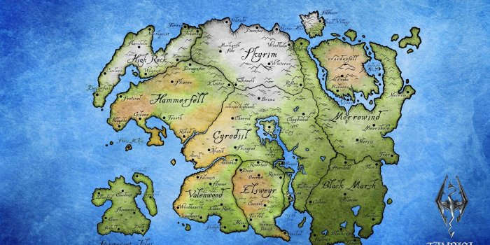 2560x1440 Skyrim Map Wallpapers