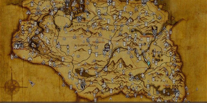 1440x900 Skyrim Map Wallpapers