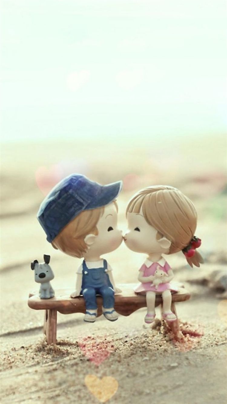 750x1334 Cute Cartoon Couple Wallpapers For Mobile