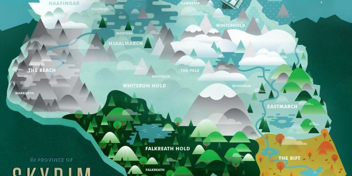2048x1536 Map Of Skyrim Wallpaper | 2048x1536 | ID:39582