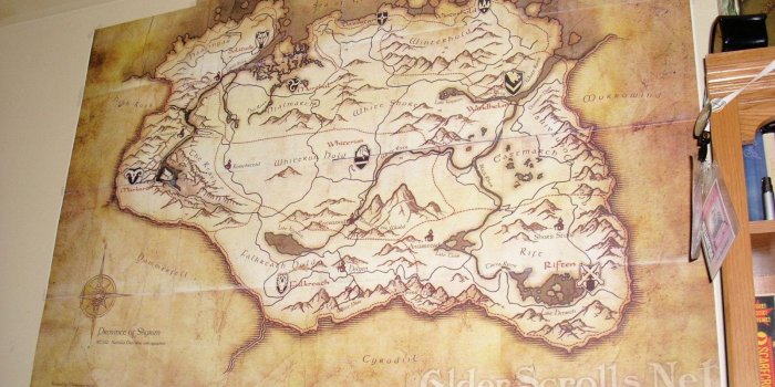 1600x1200 Skyrim Map Wallpapers