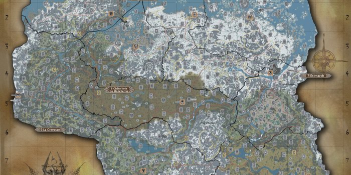 4635x3307 Skyrim Map top Skyrim Map Wallpapers Wallpaper Cave - Gheo.info