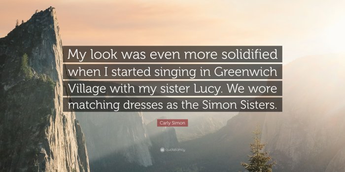 3840x2160 Carly Simon Quote: “My look was even more solidified when I started