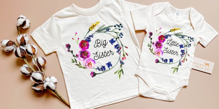 2048x1536 Big Sister Organic Cotton Tee & Little Sister Organic Baby Onesie®